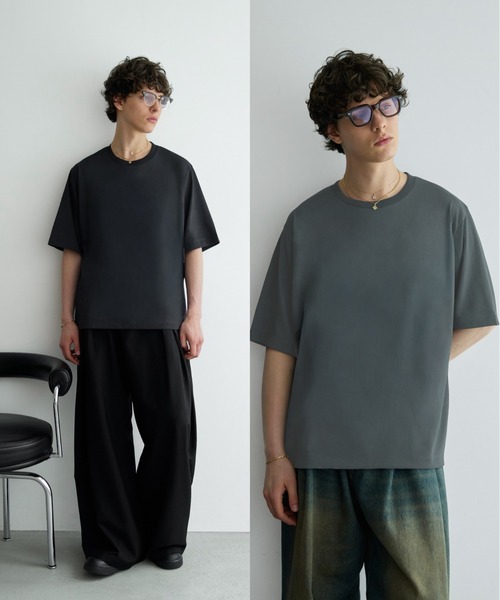 soerte（ソエルテ）の「【26SS】【2点セット】Utility Shield Tee - Regular Fit 2Pack / ユーティリティパックTシャツ（レギュラーフィット）（Tシャツ/カットソー・メンズ・チャコールグレー/ネイビー/ライトグリーン/ホワイト/アッシュグレー・3/2/1）」の19枚目の写真