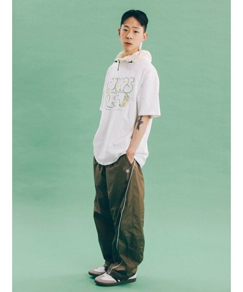 PHYSICAL DEPARTMENT(フィジカル デパートメント)の「ラインパイピングトラックパンツライトイエロー(スウェットパンツ・レディース・その他・LARGE/MEDIUM/SMALL/X-LARGE)」の7枚目の写真