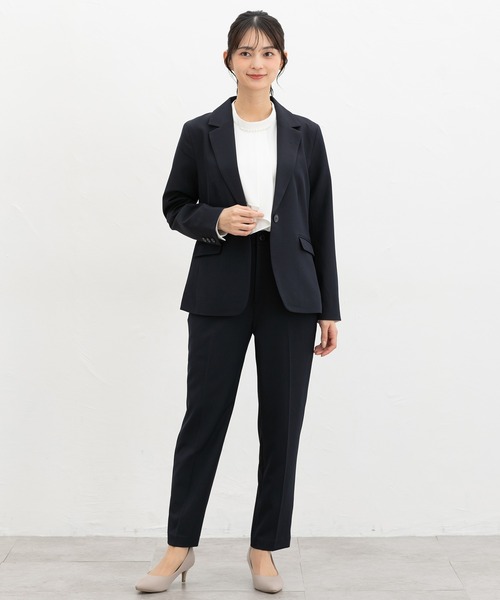 Honeys(ハニーズ)の「【ストレッチ・ウォッシャブル・イージーケア】センタープレスパンツ(股下63cm)(スラックス・レディース・ライトグレー系2/ダークベージュ/ネイビー/ライトグレー系1/ブラック・L/LL/M/S/3L)」の13枚目の写真