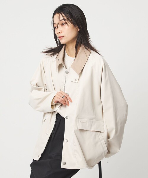 Barbour（バブアー）の「【別注】＜Barbour＞BORROWDALE ショート ブルゾン（ブルゾン・レディース・オフホワイト/ベージュ・38/36）」の3枚目の写真