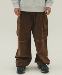 CAMEL WORK（キャメルワーク）の「ワイドコーデュロイカッティングカーゴパンツ（ブラウン）（その他パンツ）」