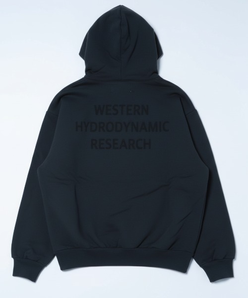 Western Hydrodynamic Research — WORKER HOODIE US однотонный принт, пуловер-парка, back print, нагрудная刺繍