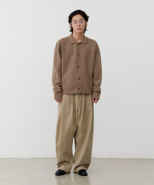 NOUN(ノウン)の「nep yarn collar cardigan (beige)(カーディガン/ボレロ・メンズ・その他・1/2)」の4枚目の写真