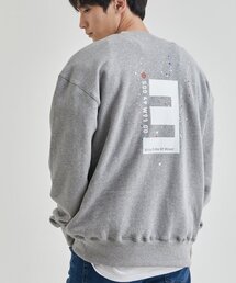 BEOM（ボム）の「EX オーバーサイズ 裏起毛 ドリッピング スウェットシャツ/グレー（スウェット）」