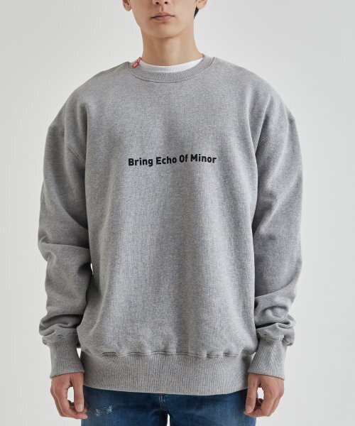 BEOM（ボム）の「EX オーバーサイズ 裏起毛 ドリッピング スウェットシャツ/グレー（スウェット・メンズ・その他・LARGE/MEDIUM/SMALL）」の3枚目の写真