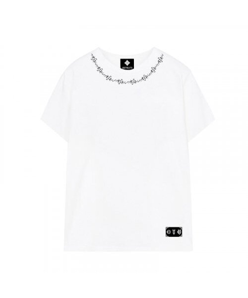 EIGHTVOLUME(エイトボリューム)の「EVフレームロゴオーバーサイズ半袖Tシャツ(ホワイト)(Tシャツ/カットソー・メンズ・その他・LARGE/MEDIUM)」の1枚目の写真