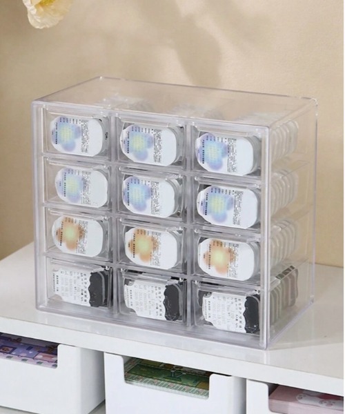 クリア多機能コンタクト・アクセサリー収納ケース（収納グッズ）｜Vini