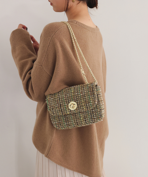 Kassiopea（カシオペア）の「kassiopea/カシオペア ツィードショルダーバッグ URIEL（ショルダーバッグ・レディース・グリーン/ブルー・FREE）」の11枚目の写真