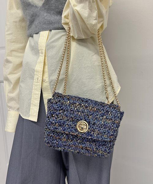 Kassiopea（カシオペア）の「kassiopea/カシオペア ツィードショルダーバッグ URIEL（ショルダーバッグ・レディース・グリーン/ブルー・FREE）」の15枚目の写真