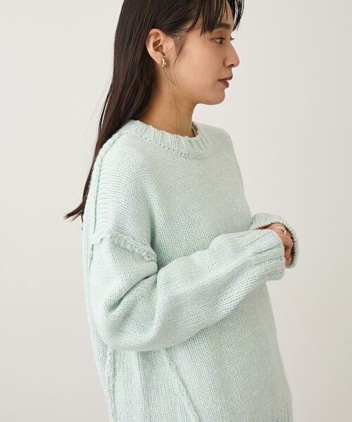 CRAFT STANDARD BOUTIQUE(クラフトスタンダードブティック)の「アウトリンキングミックスニットプルオーバー<ホームケア可能>(ニット/セーター・レディース・グレー/ライトブルー・FREE)」の10枚目の写真