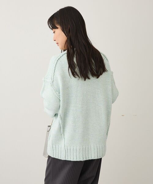 CRAFT STANDARD BOUTIQUE(クラフトスタンダードブティック)の「アウトリンキングミックスニットプルオーバー<ホームケア可能>(ニット/セーター・レディース・グレー/ライトブルー・FREE)」の12枚目の写真