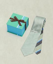 TAKEO KIKUCHI | 【BOXセット】ベーシック メランジ ネクタイ＆タイバー(ネクタイ)