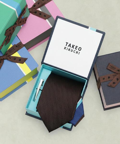 TAKEO KIKUCHI（タケオキクチ）の「【BOXセット】ベーシック メランジ ネクタイ＆タイバー（ネクタイ・メンズ・ピンク系その他/ネイビー/ライトグリーン/グリーン/ダークブラウン・00）」の16枚目の写真