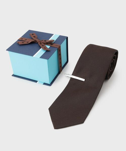 TAKEO KIKUCHI（タケオキクチ）の「【BOXセット】ベーシック メランジ ネクタイ＆タイバー（ネクタイ・メンズ・ピンク系その他/ネイビー/ライトグリーン/グリーン/ダークブラウン・00）」の11枚目の写真