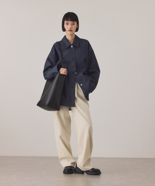 ADAM ET ROPE'（アダムエロペ）の「センタープレスストレートパンツ/UVカット（スラックス・レディース・ベージュ/ネイビー・34/38/36）」の6枚目の写真