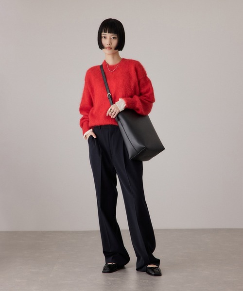 ADAM ET ROPE'（アダムエロペ）の「センタープレスストレートパンツ/UVカット（スラックス・レディース・ベージュ/ネイビー・34/38/36）」の7枚目の写真