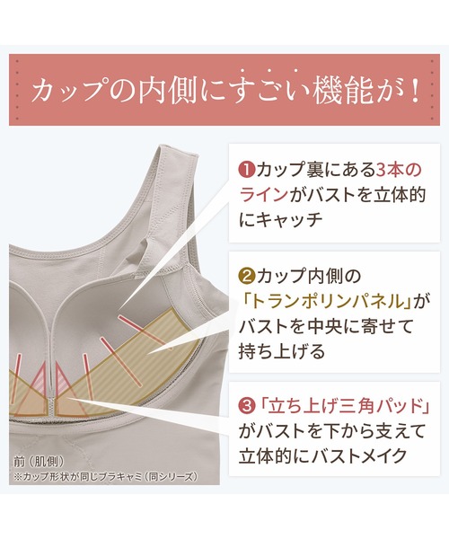 BRADELIS NEWYORK（ブラデリスニューヨーク）の「綿混キャッチャーカップレースブラ25 ブラデリス 補正下着 補整 ブラレット（ブラジャー・レディース・ブラック/レッド/ピンクベージュ/グレイッシュベージュ/ダークグレー/ベージュ・3L/LL/L/M/5L/4L/S）」の16枚目の写真
