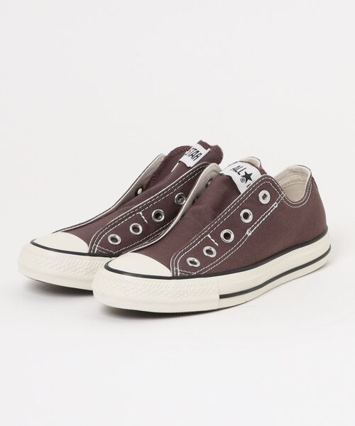 CONVERSE（コンバース）の「【CONVERSE】ALL STAR SLIP N OX（コンバース オールスター スリップ N OX）（スニーカー・レディース・ブラック×ブラック/ダークブラウン・4/4.5/5/5.5/6.5）」の2枚目の写真