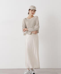 PROPORTION BODY DRESSING | ナローサテンスカート / 1216120104(スカート)