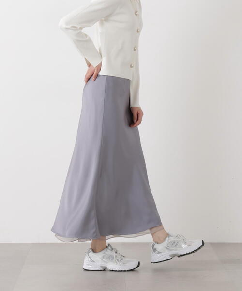 PROPORTION BODY DRESSING（プロポーションボディドレッシング）の「ナローサテンスカート / 1216120104（スカート・レディース・パープル/グレー/オフホワイト・SMALL/MEDIUM）」の13枚目の写真