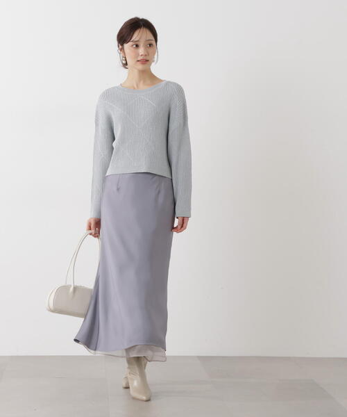 PROPORTION BODY DRESSING（プロポーションボディドレッシング）の「ナローサテンスカート / 1216120104（スカート・レディース・パープル/グレー/オフホワイト・SMALL/MEDIUM）」の14枚目の写真