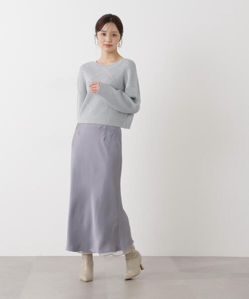 PROPORTION BODY DRESSING（プロポーションボディドレッシング）の「ナローサテンスカート / 1216120104（スカート・レディース・パープル/グレー/オフホワイト・SMALL/MEDIUM）」の15枚目の写真