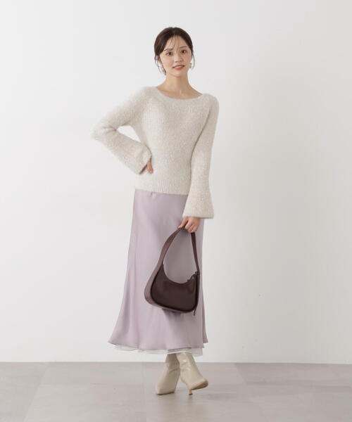 PROPORTION BODY DRESSING（プロポーションボディドレッシング）の「ナローサテンスカート / 1216120104（スカート・レディース・パープル/グレー/オフホワイト・SMALL/MEDIUM）」の5枚目の写真