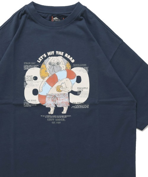 KRIFF MAYER Kid's Collection(クリフメイヤーキッズコレクション)の「【綿100%】パグ89 T(Tシャツ/カットソー・キッズ・レッド/ミント/チャコール/イエロー/オフホワイト/ネイビー・140/150/130/120/170/160)」の4枚目の写真