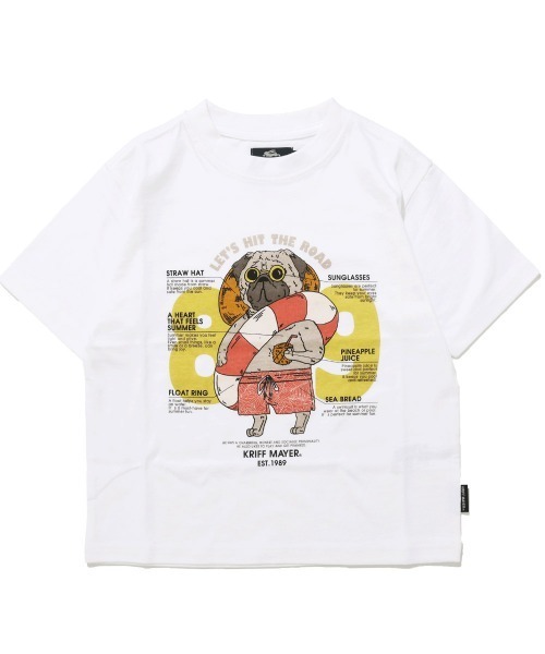 KRIFF MAYER Kid's Collection(クリフメイヤーキッズコレクション)の「【綿100%】パグ89 T(Tシャツ/カットソー・キッズ・レッド/ミント/チャコール/イエロー/オフホワイト/ネイビー・140/150/130/120/170/160)」の11枚目の写真