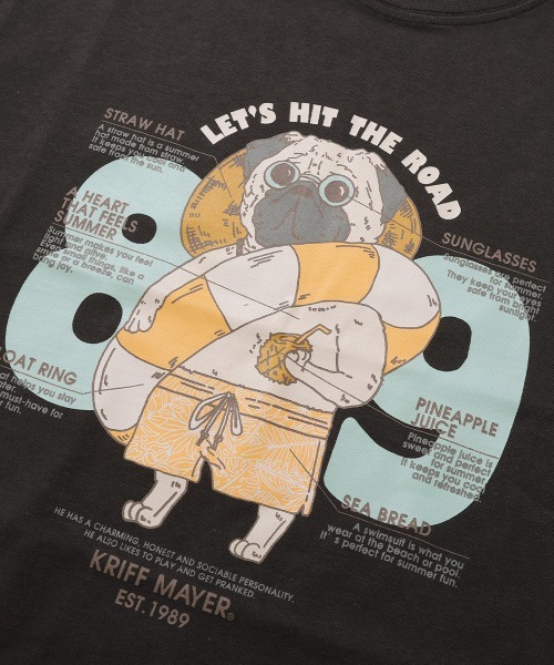 KRIFF MAYER Kid's Collection(クリフメイヤーキッズコレクション)の「【綿100%】パグ89 T(Tシャツ/カットソー・キッズ・レッド/ミント/チャコール/イエロー/オフホワイト/ネイビー・140/150/130/120/170/160)」の18枚目の写真