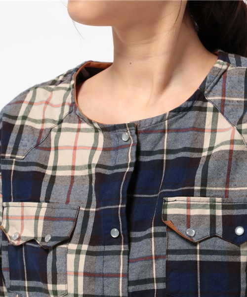OUTLET（アウトレット）の「【WHO'S WHO gallery】BMウエスタンチェックOP（シャツワンピース・レディース・ベージュ系その他/レッド系その他・FREE）」の5枚目の写真
