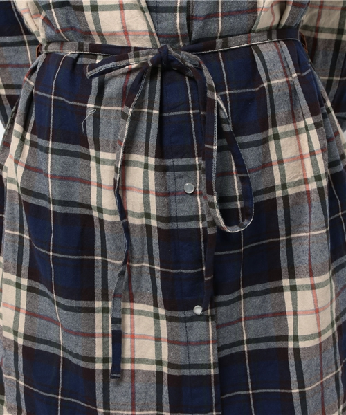 OUTLET（アウトレット）の「【WHO'S WHO gallery】BMウエスタンチェックOP（シャツワンピース・レディース・ベージュ系その他/レッド系その他・FREE）」の9枚目の写真