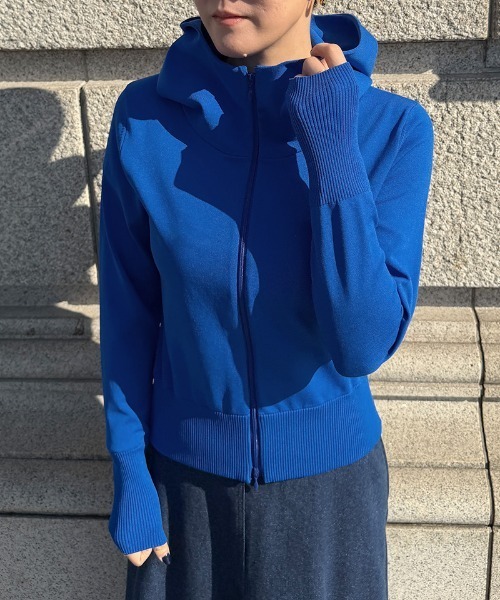 JENNE(ジェンヌ)の「UVカットドライタッチパーカー(ニット/セーター・レディース・ブルー/ブラック/ホワイト・SMALL/MEDIUM/LARGE)」の15枚目の写真