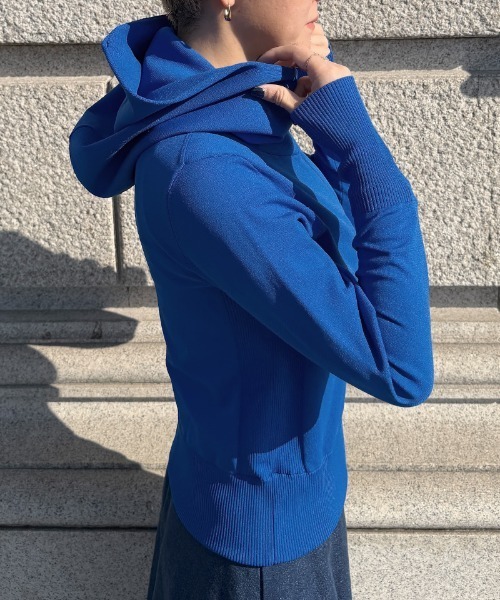 JENNE(ジェンヌ)の「UVカットドライタッチパーカー(ニット/セーター・レディース・ブルー/ブラック/ホワイト・SMALL/MEDIUM/LARGE)」の19枚目の写真