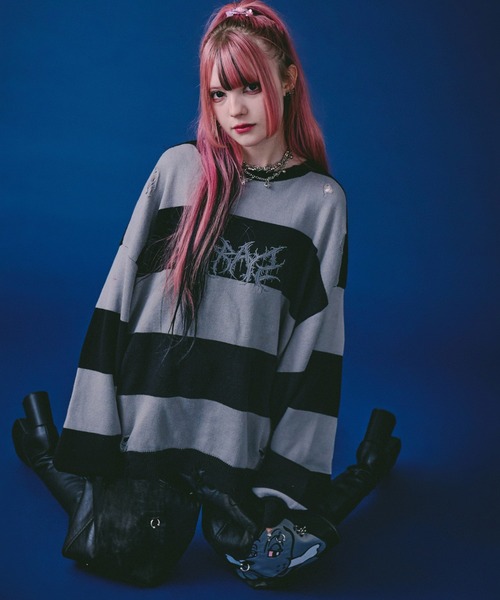 GALFY-バチバチピアスニット（ニット/セーター）｜GALFY（ガルフィー