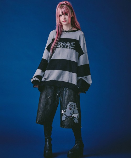 GALFY（ガルフィー）の「GALFY-バチバチピアスニット（ニット/セーター・メンズ・ブラック/グレー/その他1・L/XL）」の19枚目の写真