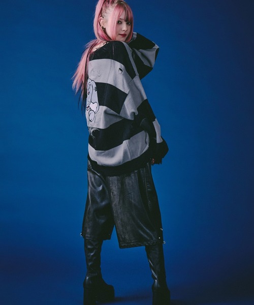 GALFY（ガルフィー）の「GALFY-バチバチピアスニット（ニット/セーター・メンズ・ブラック/グレー/その他1・L/XL）」の20枚目の写真