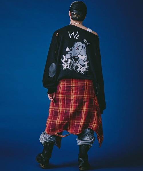 GALFY（ガルフィー）の「GALFY-バチバチピアスニット（ニット/セーター・メンズ・ブラック/グレー/その他1・L/XL）」の9枚目の写真