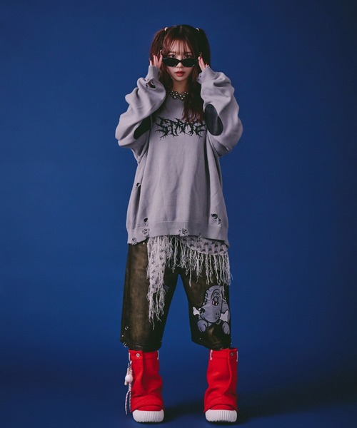 GALFY（ガルフィー）の「GALFY-バチバチピアスニット（ニット/セーター・メンズ・ブラック/グレー/その他1・L/XL）」の13枚目の写真