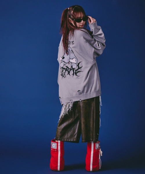 GALFY（ガルフィー）の「GALFY-バチバチピアスニット（ニット/セーター・メンズ・ブラック/グレー/その他1・L/XL）」の16枚目の写真