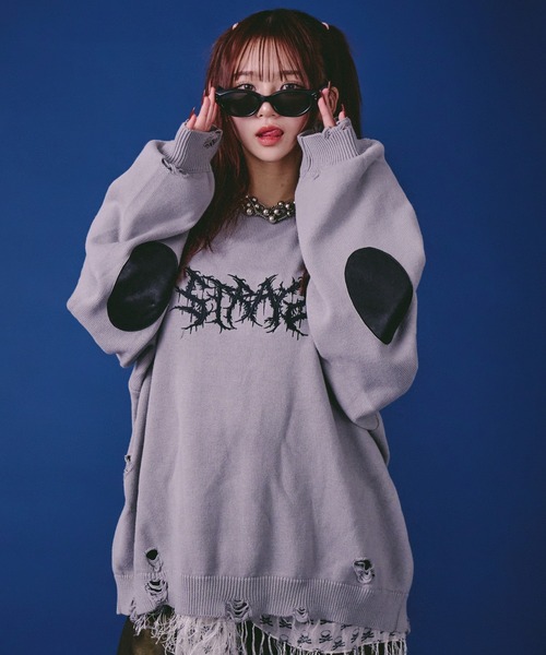 GALFY（ガルフィー）の「GALFY-バチバチピアスニット（ニット/セーター・メンズ・ブラック/グレー/その他1・L/XL）」の12枚目の写真