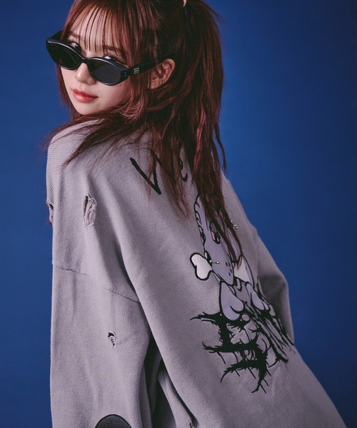 GALFY（ガルフィー）の「GALFY-バチバチピアスニット（ニット/セーター・メンズ・ブラック/グレー/その他1・L/XL）」の10枚目の写真