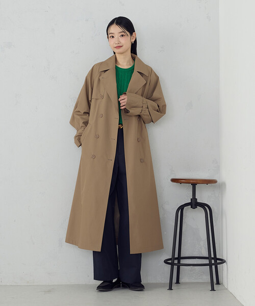 COMME CA ISM(コムサイズム)の「トレンチコート(トレンチコート・レディース・キャメル/ダークネイビー/グレイッシュベージュ・FREE)」の12枚目の写真