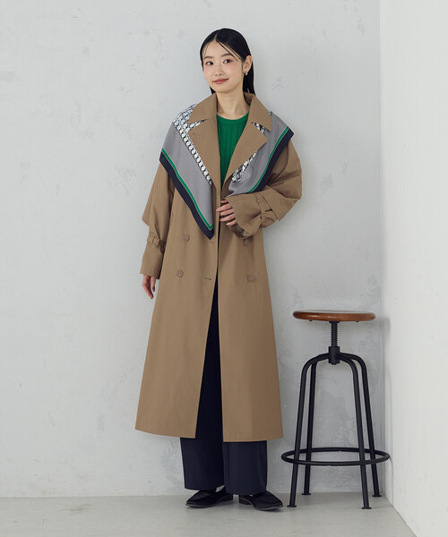 COMME CA ISM(コムサイズム)の「トレンチコート(トレンチコート・レディース・キャメル/ダークネイビー/グレイッシュベージュ・FREE)」の13枚目の写真
