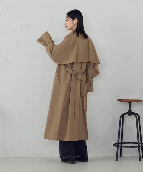 COMME CA ISM(コムサイズム)の「トレンチコート(トレンチコート・レディース・キャメル/ダークネイビー/グレイッシュベージュ・FREE)」の16枚目の写真