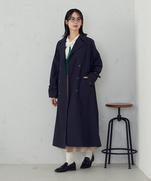 COMME CA ISM(コムサイズム)の「トレンチコート(トレンチコート・レディース・キャメル/ダークネイビー/グレイッシュベージュ・FREE)」の18枚目の写真
