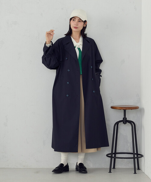 COMME CA ISM(コムサイズム)の「トレンチコート(トレンチコート・レディース・キャメル/ダークネイビー/グレイッシュベージュ・FREE)」の19枚目の写真