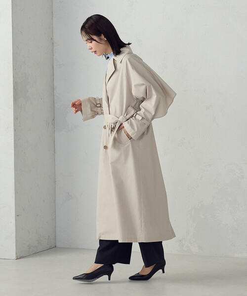 COMME CA ISM(コムサイズム)の「トレンチコート(トレンチコート・レディース・キャメル/ダークネイビー/グレイッシュベージュ・FREE)」の21枚目の写真
