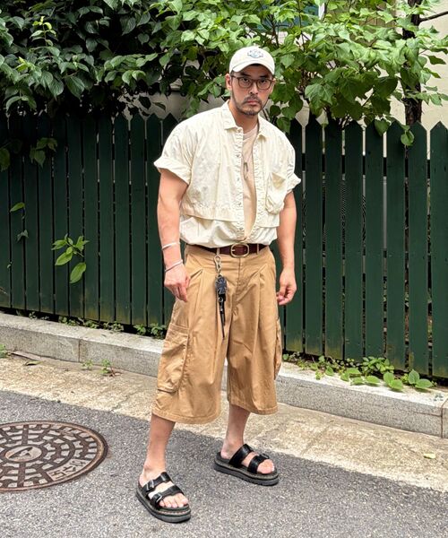 MUDSALT(マッドソルト)の「ツーピンタックワイドバミューダパンツベージュ(その他パンツ・メンズ・その他・1/2/3)」の5枚目の写真