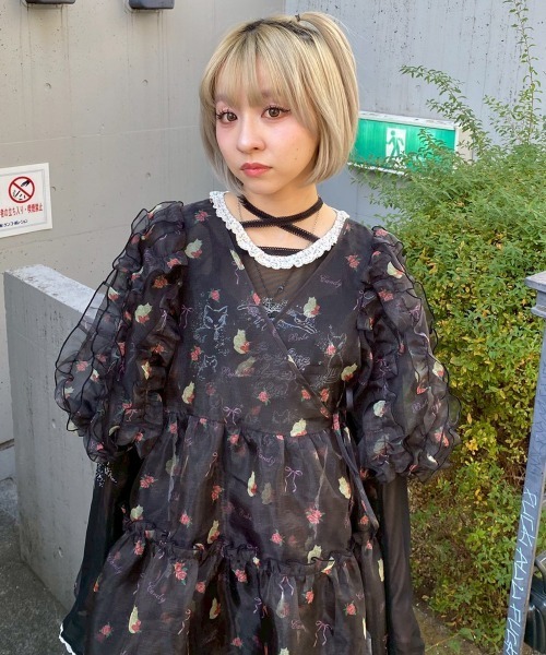 Candy Stripper（キャンディストリッパー）の「ADORES YOU SHEER トップス（Tシャツ/カットソー・レディース・ブラック/アイボリー/ピンク・FREE）」の19枚目の写真